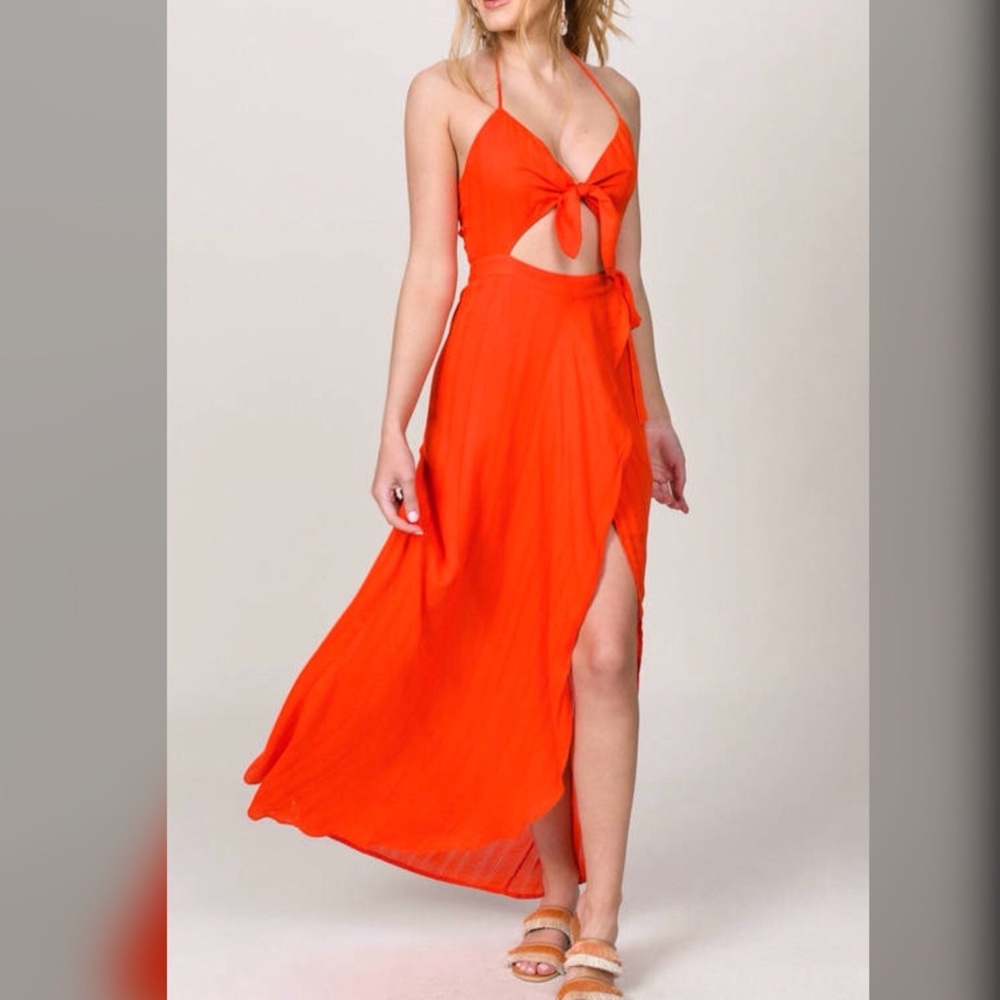 Maxi Dress- Red/Orange